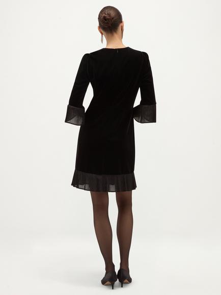 Hobbs Petite Ashley A-Line Mini Dress, Black - view 2, Black