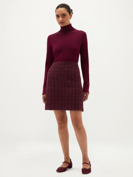 Hobbs Maria Tweed Mini Skirt, Brown, Brown