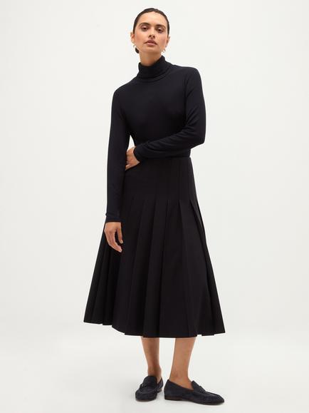 Hobbs Paige Pleated Skirt, Blue, Blue