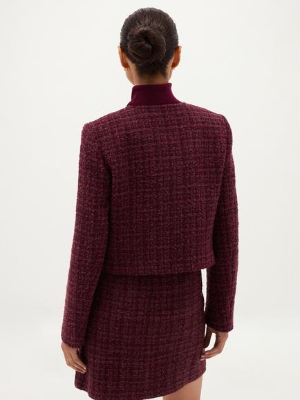 Hobbs Maria Boxy Tweed Jacket, Brown - view 2, Brown
