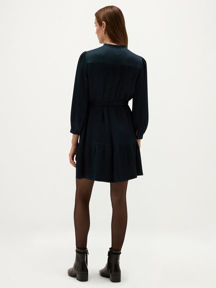 Hobbs Carlene A-Line Mini Dress, Blue - view 2, Blue