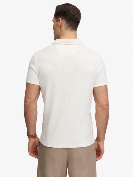 Superdry Towelling Polo Shirt - view 2, Vintage Off White