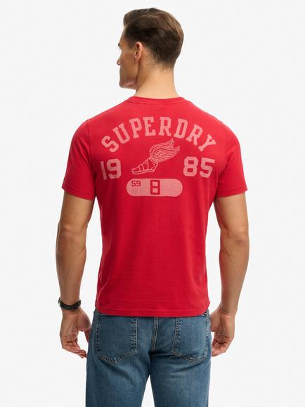 Superdry Vintage Prep Relaxed Pocket Crew Neck Cotton T-Shirt - view 2, Varsity Red
