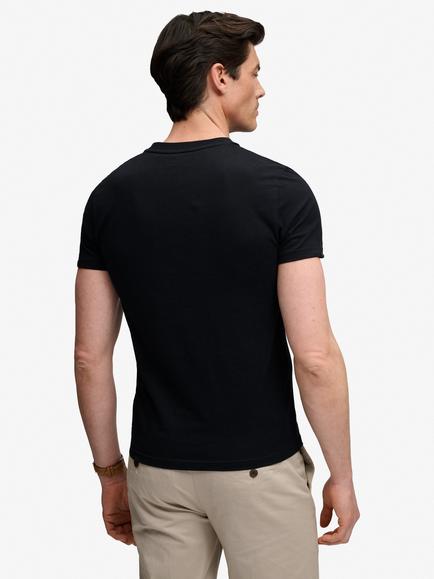 Superdry SD&Co Logo Embroidered Crew Neck Cotton T‑Shirt - view 2, Black/Gold