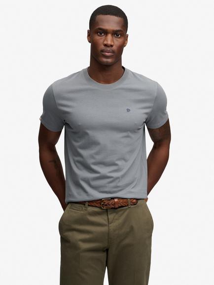 Superdry SD&Co Logo Embroidered Crew Neck Cotton T‑Shirt, Stormy Blue/Navy