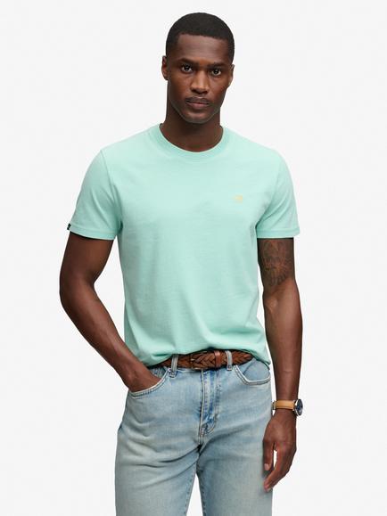 Superdry SD&Co Logo Embroidered Crew Neck Cotton T‑Shirt, Light Green/Apricot