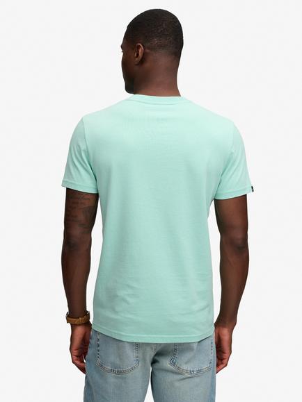 Superdry SD&Co Logo Embroidered Crew Neck Cotton T‑Shirt - view 2, Light Green/Apricot