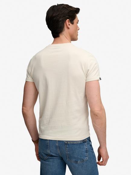 Superdry Cotton Regular Fit Essential Stacked Logo Embroidered T-Shirt - view 2, Birch/Neon Pink