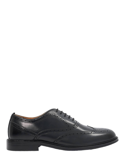 Dune London Senser Wide Fit Leather Brogues, Black