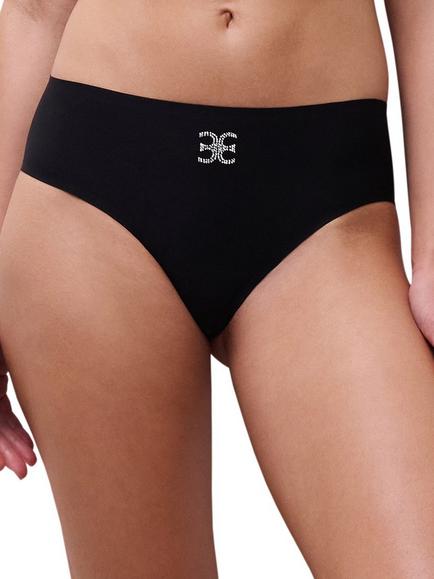 Chantelle Soft Stretch Cheekini Knickers, Midnight Monogram, Midnight Monogram