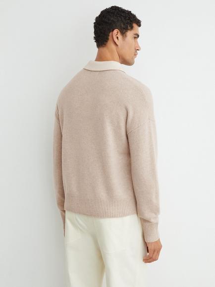 Reiss Corey Wool V-Neck Jumper, Oatmeal - view 2, Oatmeal