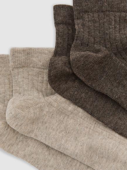 Reiss Becci Trainer Socks, Pack of 2, Taupe Brown - view 2, Taupe Brown