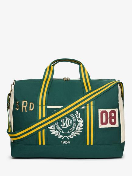 Superdry Classic Canvas Duffle Bag, Green, Enamel Green/Multi