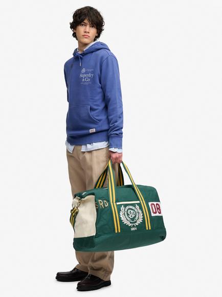 Superdry Classic Canvas Duffle Bag, Green - view 2, Enamel Green/Multi