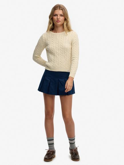 Superdry Mini Pleated Skort, Richest Navy, Richest Navy