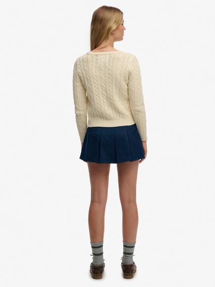 Superdry Mini Pleated Skort, Richest Navy - view 2, Richest Navy