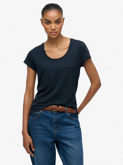 Superdry Studios Scoop Neck T-Shirt, Eclipse Navy, Eclipse Navy