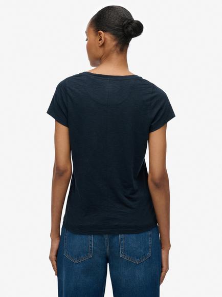 Superdry Studios Scoop Neck T-Shirt, Eclipse Navy - view 2, Eclipse Navy