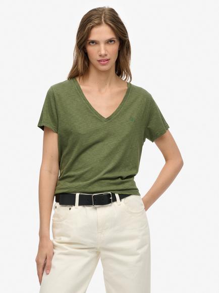 Superdry Studios Slub Embroidered T-Shirt, Four Leaf Clover, Four Leaf Clover