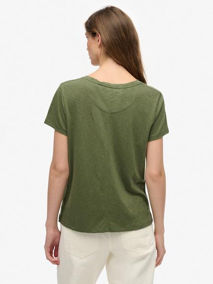 Superdry Studios Slub Embroidered T-Shirt, Four Leaf Clover - view 2, Four Leaf Clover