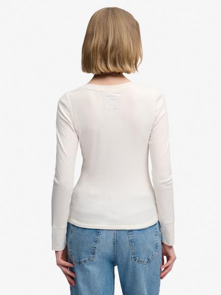 Superdry Athletic Button Down Long Sleeve Top - view 2, Desert Bone