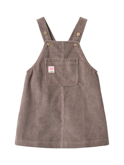 WHEAT Kids' Caroline Pinafore Dress, Plum Truffle, Plum Truffle