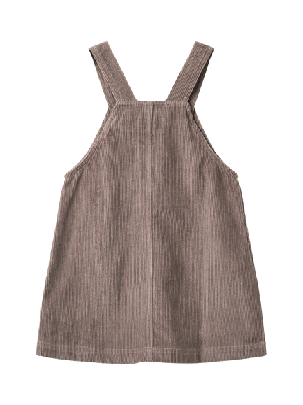 WHEAT Kids' Caroline Pinafore Dress, Plum Truffle - view 2, Plum Truffle
