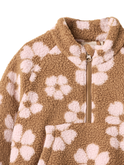 WHEAT Kids' Moon Fleece, Warm Hazel - view 2, Warm Hazel