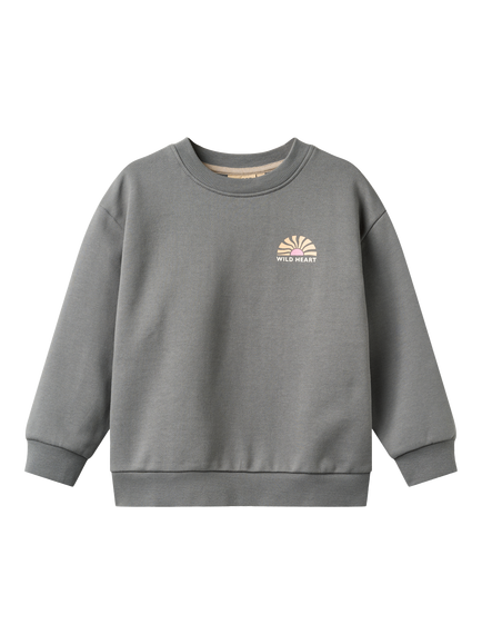 WHEAT Kids' Ellis Crew Neck Sweatshirt, Flint, Flint