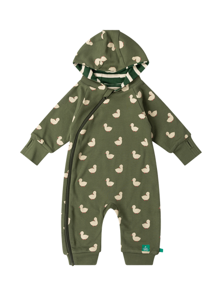 Little Green Radicals Baby Olive Snug Suit, Green, Green