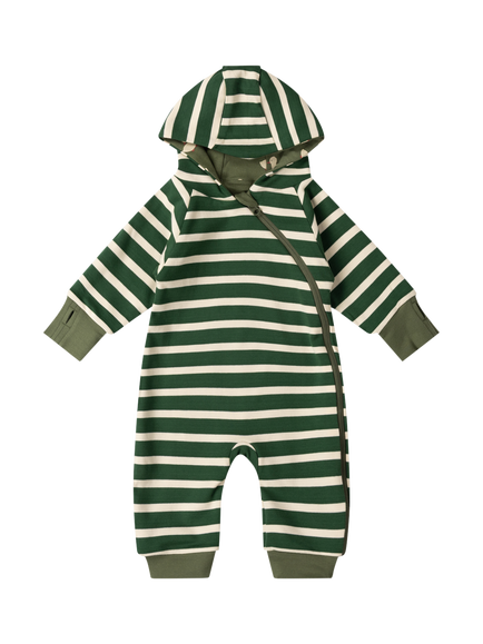Little Green Radicals Baby Olive Snug Suit, Green - view 2, Green