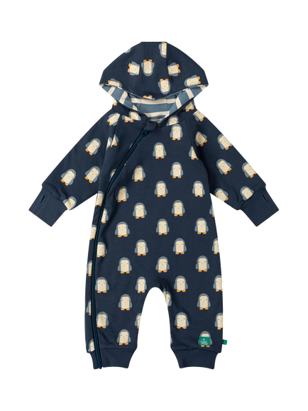 Little Green Radicals Baby Penguins Snug Suit, Navy, Navy