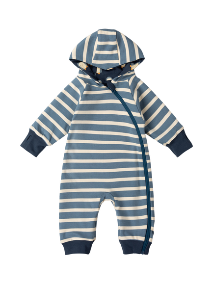Little Green Radicals Baby Penguins Snug Suit, Navy - view 2, Navy