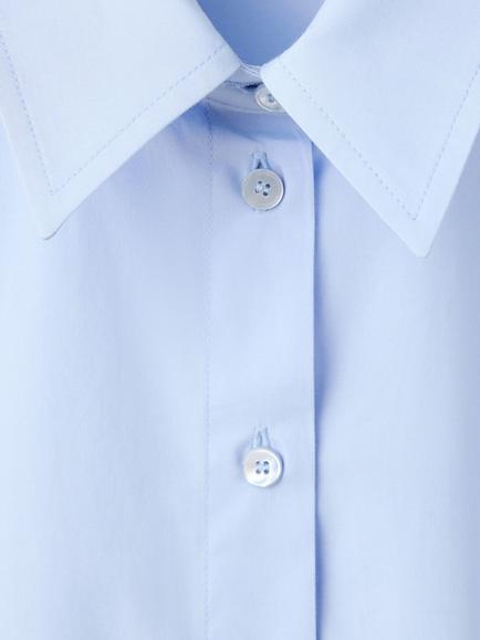 Mango Collared Pleat Tailored Shirt, Sky Blue - view 2, Sky Blue
