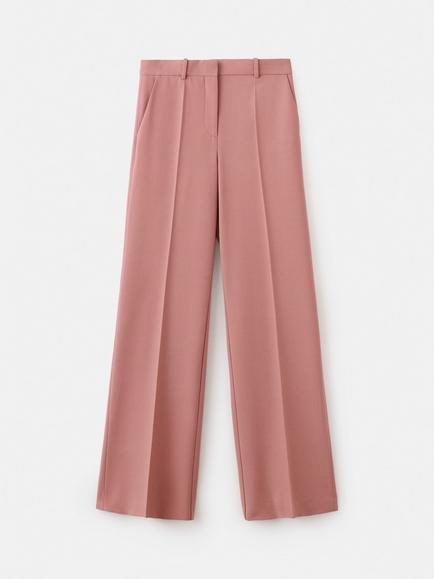 Mango Mid Rise Straight Tailored Trousers, Pink - view 2, Pink