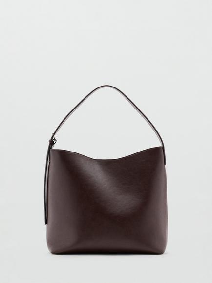 Mango Buckle Bucket Hobo Bag, Chocolate, Chocolate