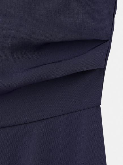 Mango Asymmetric Neck Longline Jumpsuit, Blue - view 2, Blue