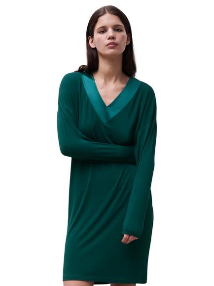 Femilet Lizzy Long Sleeve Nightdress containing TENCEL™ Modal, Eden Green, Eden Green