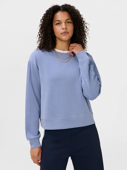 Sweaty Betty Modal Blend Round Neck Jumper, Faded Blue, Faded Blue