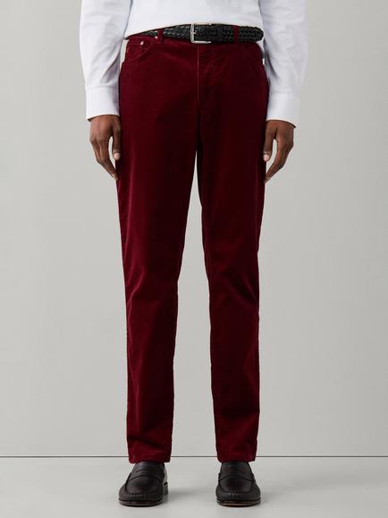 Hackett London Trinity Regular Fit 5 Pocket Pigment Corduroy Trousers, Oxblood Red, Oxblood Red