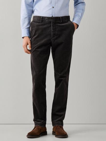 Hackett London Kensington Slim Fit Pigment Corduroy Chinos, Charcoal Grey