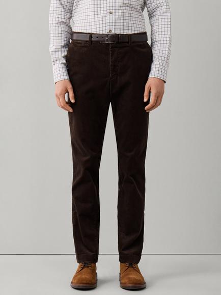 Hackett London Kensington Slim Fit Pigment Corduroy Chinos, Ebony Brown