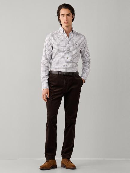 Hackett London Kensington Slim Fit Pigment Corduroy Chinos - view 2, Ebony Brown