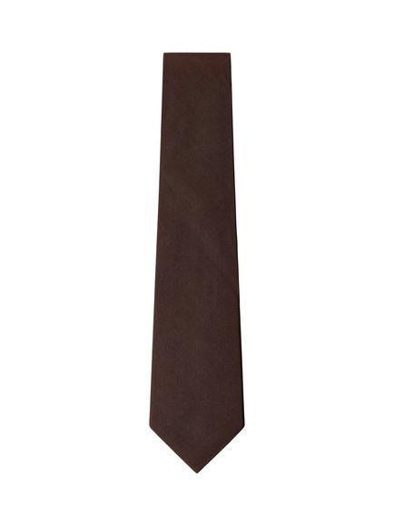 Hackett London Solid Class Tie, Ebony Brown