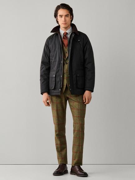 Hackett London Cotton Field Jacket, Hunter Green - view 2, Hunter Green
