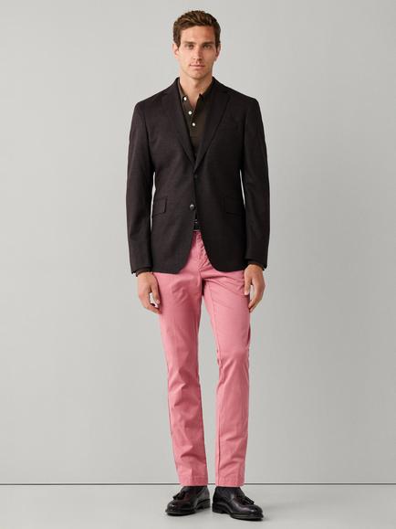 Hackett London Italian Wool Performance Flannel Blazer - view 2, Chocolate Brown