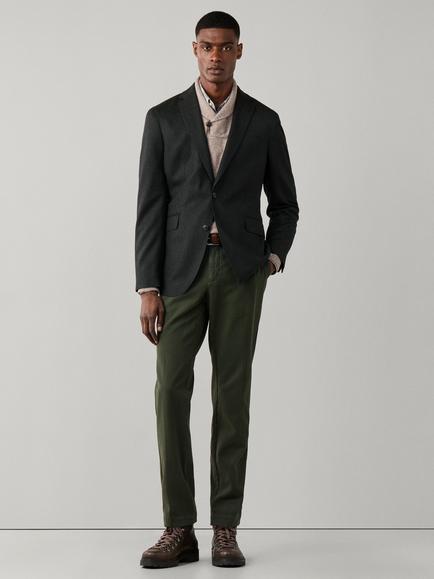Hackett London Italian Wool Performance Flannel Blazer - view 2, Dark Green
