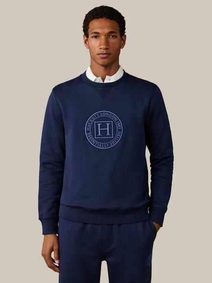 Hackett London Heritage H Logo Crew Neck Cotton Sweatshirt, Old Navy, Old Navy