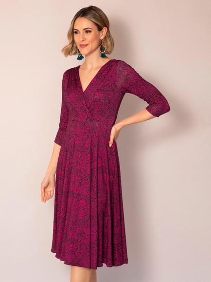 Alie Street Annie Floral Dress, Wild Fuchsia, Wild Fuchsia