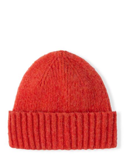 Celtic & Co. Pure Wool Brushed Beanie Hat, Coral, Coral